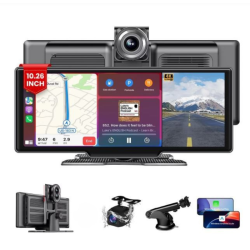 Мултимедия H605D-DVR CarPlay Android/iOS Auto 10.26" с 2 камери, DVR запис и безжична връзка
