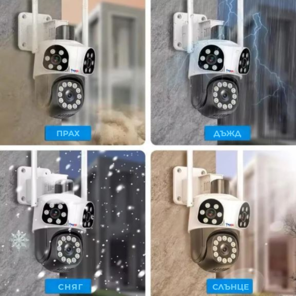 Външна Wi-Fi камера Lylu 12MP с интелигентно управление и нощно виждане 4