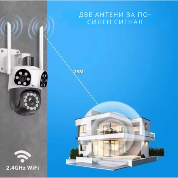 Външна Wi-Fi камера Lylu 12MP с интелигентно управление и нощно виждане