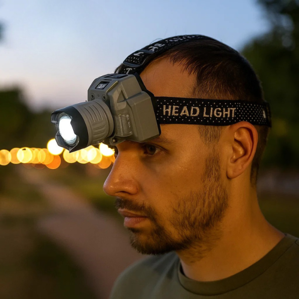 Челник за глава с интелигентно управление с движение и LED дисплей HX-915S