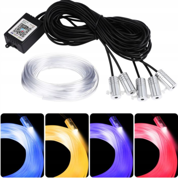 Осветление за интериор на автомобил RGB LED с Bluetooth управление и музикален режим 3