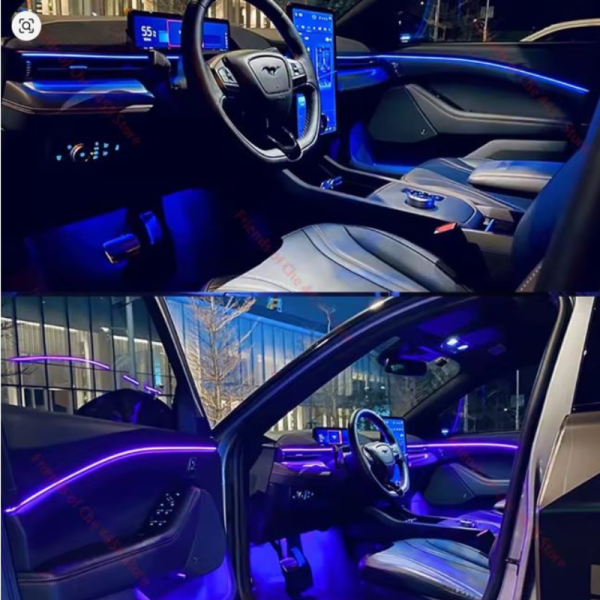 Осветление за интериор на автомобил RGB LED с Bluetooth управление и музикален режим 8
