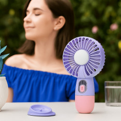 Преносим вентилатор 2в1 с LED дисплей и USB зареждане