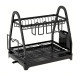 Сушилник на две нива с преливник Dish rack MZY-1032B, IN-417D 4