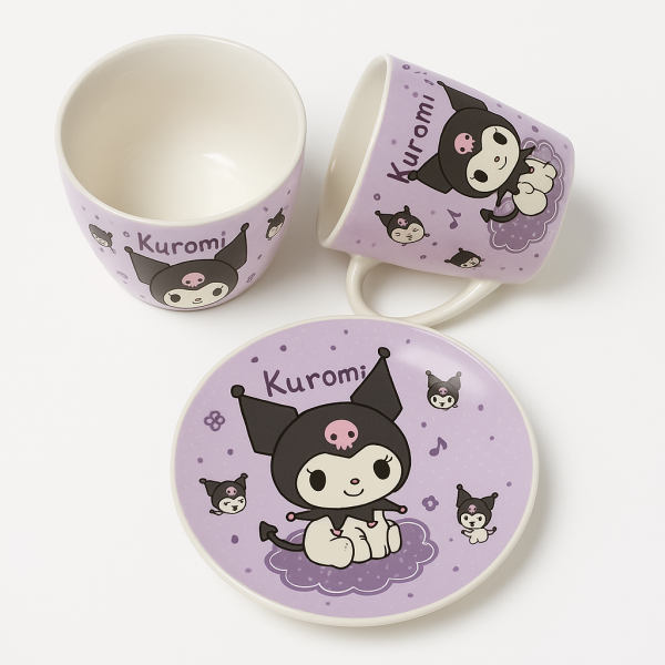 Детски комплект с Анимационни герои от 3 части, чашка, чинийка и купичка - SD120 40