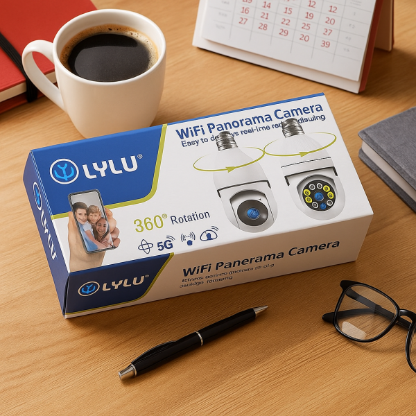 WiFi Панорамна IP Камера LYLÚ 360° във форма на крушка с нощно виждане и автоматично проследяване
