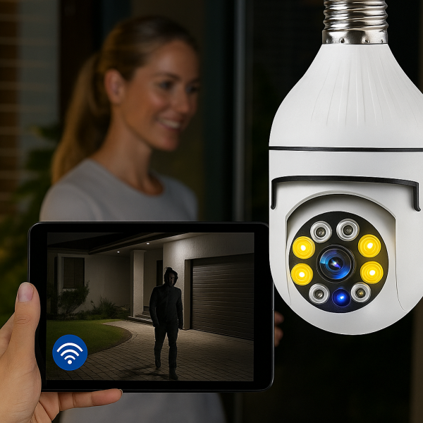 WiFi Панорамна IP Камера LYLÚ 360° във форма на крушка с нощно виждане и автоматично проследяване 2