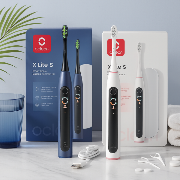Електрическа четка за зъби Oclean X Lite 20 Set, 1бp накрайник, 5 режима, Калъф 1 — 4sales Електрическа четка за зъби Oclean X Lite 20 Set, 1бp накрайник, 5 режима, Калъф 1