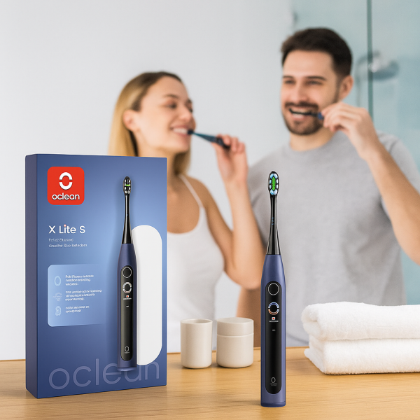 Електрическа четка за зъби Oclean X Lite 20 Set, 1бp накрайник, 5 режима, Калъф 3 — 4sales Електрическа четка за зъби Oclean X Lite 20 Set, 1бp накрайник, 5 режима, Калъф 3