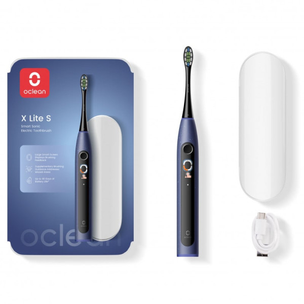 Електрическа четка за зъби Oclean X Lite 20 Set, 1бp накрайник, 5 режима, Калъф 7 — 4sales Електрическа четка за зъби Oclean X Lite 20 Set, 1бp накрайник, 5 режима, Калъф 7