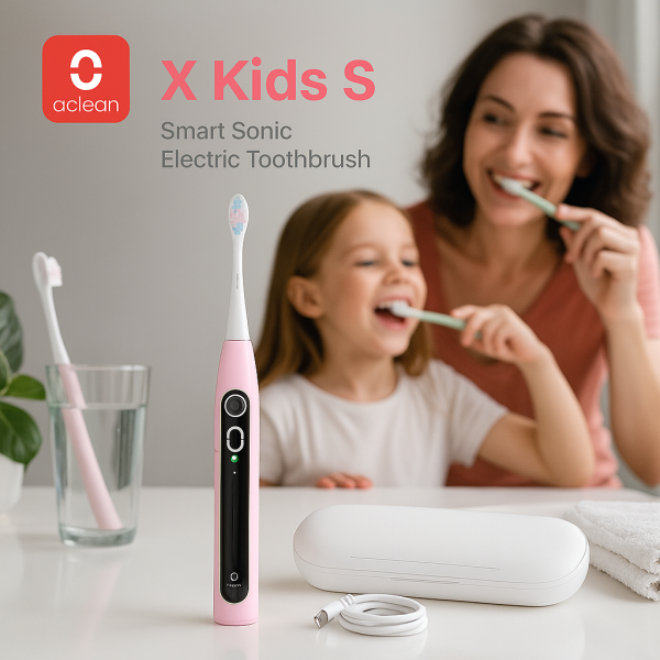 Електрическа четка за зъби Oclean X Kids Set, 1бp. накрайник, Калъф 4 — 4sales Електрическа четка за зъби Oclean X Kids Set, 1бp. накрайник, Калъф 4