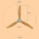 Таванен вентилатор с LED светлина - Brizy Bright Ceiling Fan 6