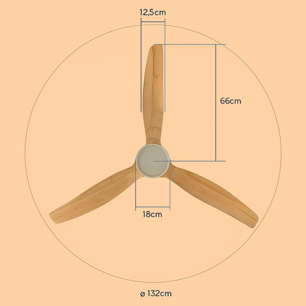 Таванен вентилатор с LED светлина - Brizy Bright Ceiling Fan 6