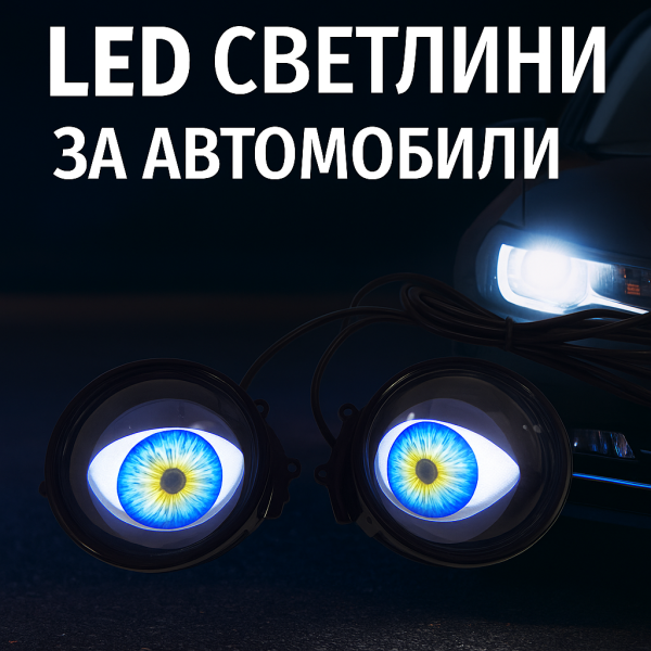 Комплект 3D LED очи, дневни светлини за автомобили 5