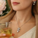 Луксозен сребрист комплект бижута с перли - колие и обеци 4