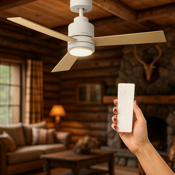 Таванен вентилатор с DC мотор, 45W и LED осветление - Brizy Bright Core