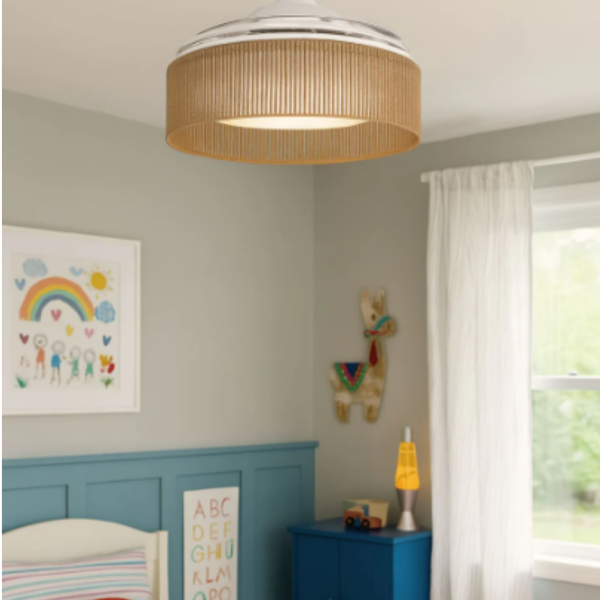Brizy Bright Rattan – Вентилатор за таван с лампа и функция лято/зима 4