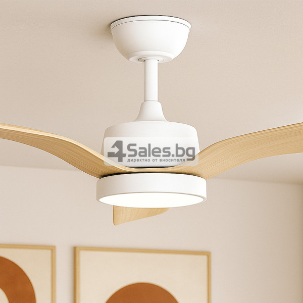 Таванен вентилатор Brizy Bright Outdoor с дистанционно управление,LED осветление,6 скорости,45W DC мотор 1