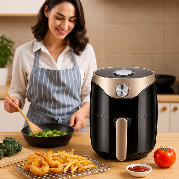 Професионален уред за готвене с горещ въздух, 5.5L, 1400W