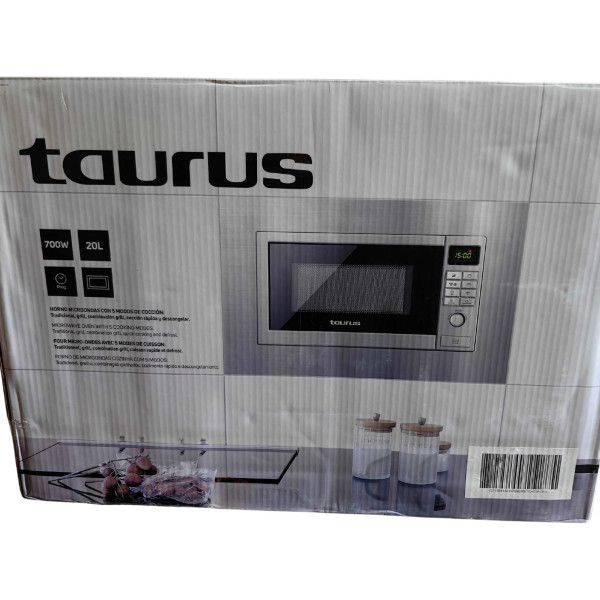 Микровълнова фурна за вграждане TAURUS ELBRUS, цифрова, 9 режима, 9 автоматични менюта, програмируем старт