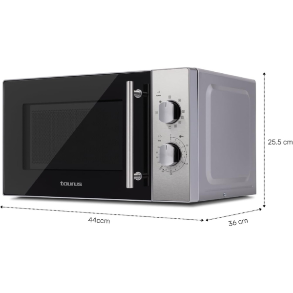 Микровълнова с грил Taurus 20L – 9 нива на мощност, размразяване по тегло, 3 комбинирани функции и LED осветление 7