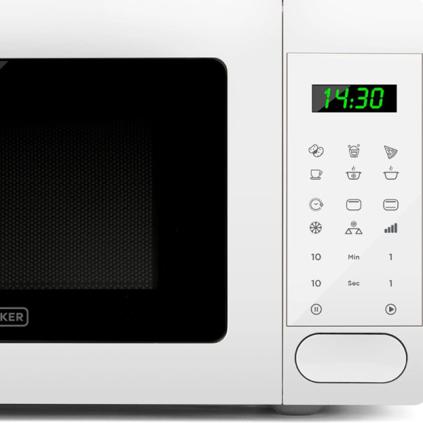 Микровълнова с грил Black+Decker BXMZ701E – 20L, 700W, дигитално управление, автоматични програми и LED осветление