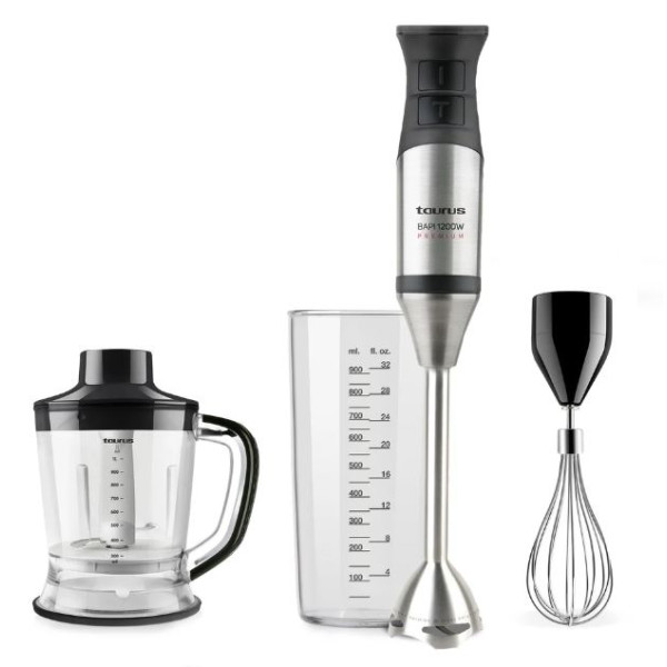 Ръчен блендер Taurus BAPI 1200 Premium Plus Inox & BAPI 1500 Premium XL Plus – 20 скорости, TURBO, неръждаема стомана, аксесоари 16