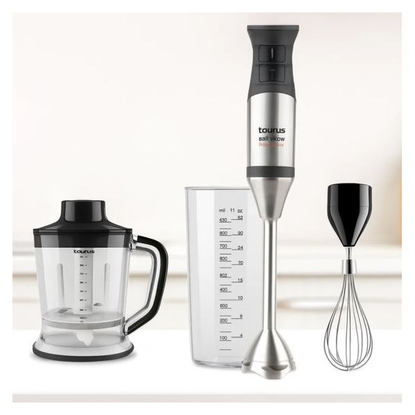 Ръчен блендер Taurus BAPI 1200 Premium Plus Inox & BAPI 1500 Premium XL Plus – 20 скорости, TURBO, неръждаема стомана, аксесоари