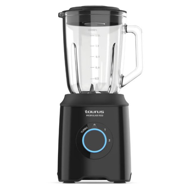 Блендер Taurus Prior Glass 1500 – 1500W, стъклена кана 1.8L, Turbo функция, ножове за лед 11