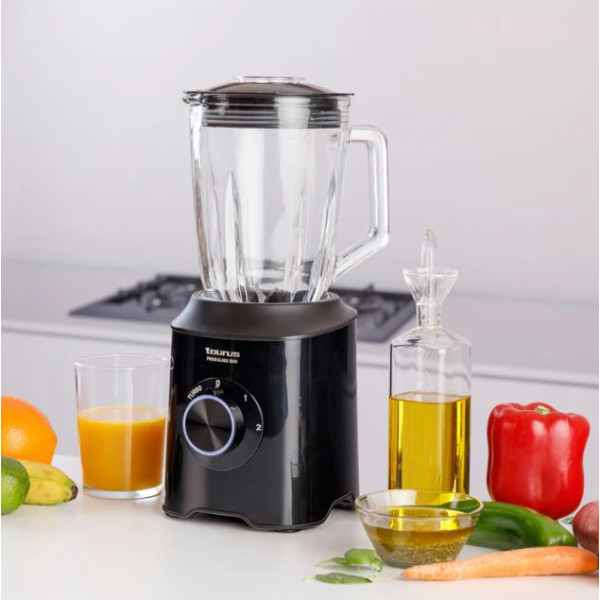 Блендер Taurus Prior Glass 1500 – 1500W, стъклена кана 1.8L, Turbo функция, ножове за лед