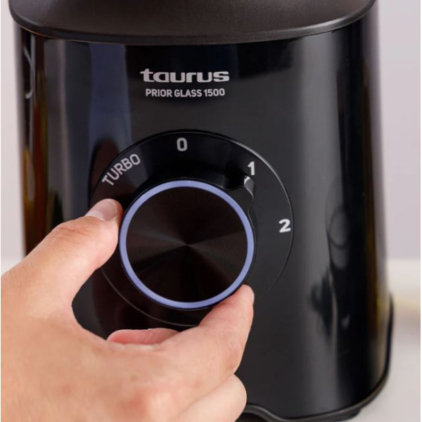 Блендер Taurus Prior Glass 1500 – 1500W, стъклена кана 1.8L, Turbo функция, ножове за лед 3