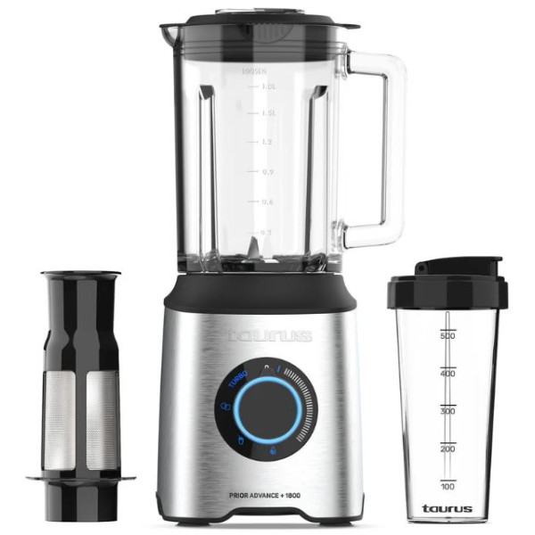 Блендер Taurus Prior Advance+ 1800 (1800W, 2L, 6 ножа, 4 функции, филтър, чаша) и Prior Inox 1500 (1500W, 2L, Turbo) 14