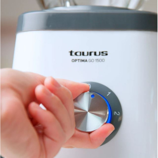 Блендер Taurus Optima Go 1500 – 1500W, 1.5L стъклена кана, преносим шейкър 500 мл, Turbo 2