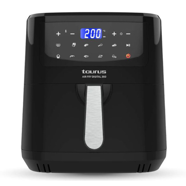 Фритюрник с горещ въздух Taurus Air Fry Digital 360 – 7.5L, 2150W, 360° двойна резистенция, 10 програми