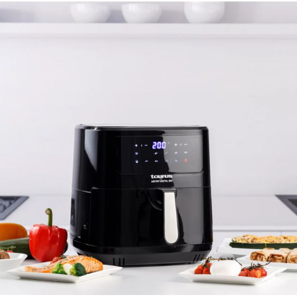 Фритюрник с горещ въздух Taurus Air Fry Digital 360 – 7.5L, 2150W, 360° двойна резистенция, 10 програми