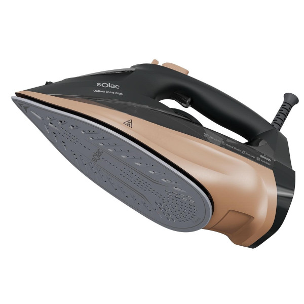 Ютия Solac Optima Shine 3000 за сухо и парно пране, керамична гладеща повърхност, 3000 W