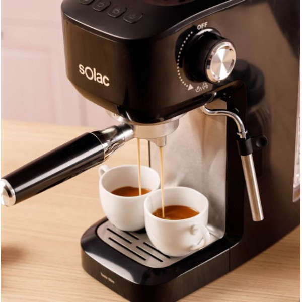 Кафемашина Solac Taste Slim – 20 бара, Thermoblock, 1.4L, пара и капучино, 1350W