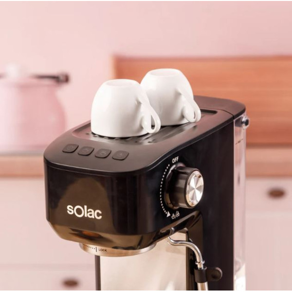 Кафемашина Solac Taste Slim – 20 бара, Thermoblock, 1.4L, пара и капучино, 1350W