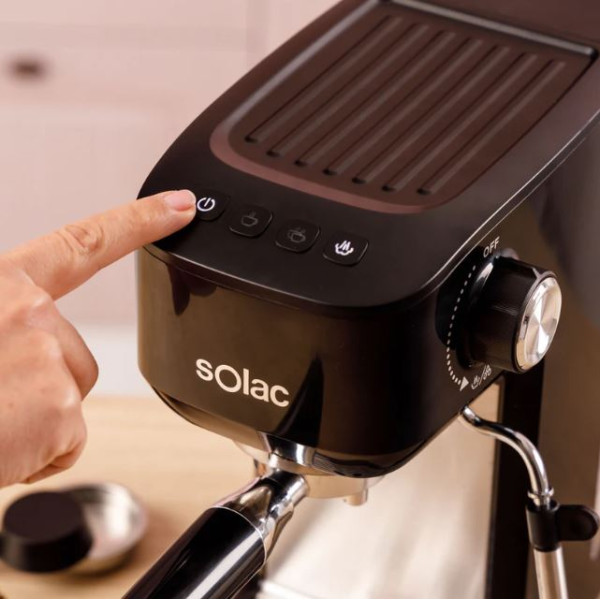 Кафемашина Solac Taste Slim – 20 бара, Thermoblock, 1.4L, пара и капучино, 1350W