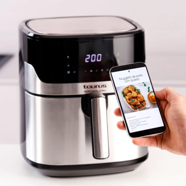 Мощен Air Fry Taurus Digital 7S Wall –  1600W с 6,5L обем и иновативен разделител за готвене без смесване на вкусове 8
