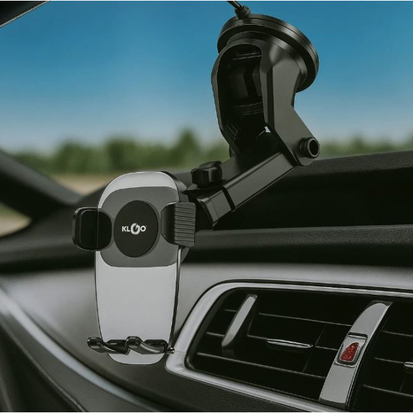 Универсална гравитационна стойка за телефон KLGO Z10– за автомобил, 360°, стабилно захващане 1 — 4sales Универсална гравитационна стойка за телефон KLGO Z10– за автомобил, 360°, стабилно захващане 1