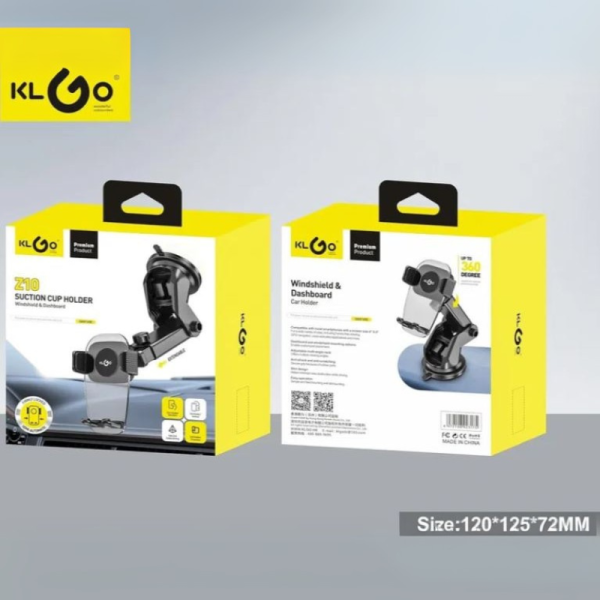 Универсална гравитационна стойка за телефон KLGO Z10– за автомобил, 360°, стабилно захващане 4 — 4sales Универсална гравитационна стойка за телефон KLGO Z10– за автомобил, 360°, стабилно захващане 4