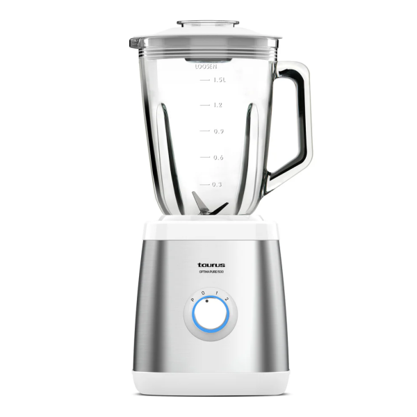 Блендер Taurus Optima Pure – 1500W мощност, 1,5L стъклена кана и ледосекач
