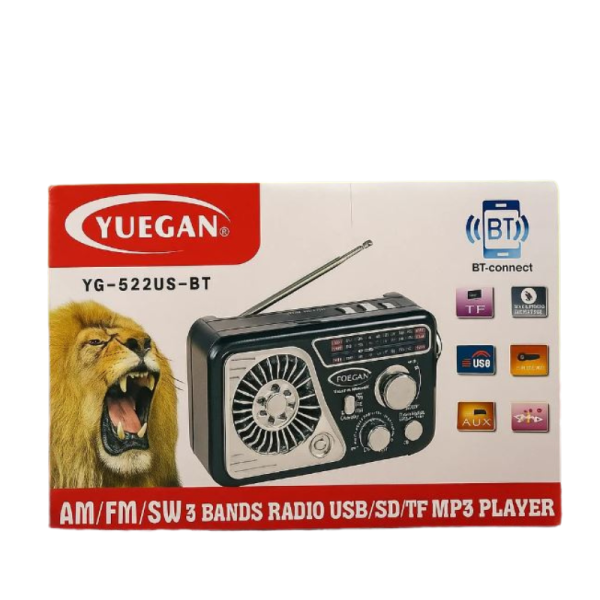 Мултифункционално радио YUEGAN YG-522US-BT – AM/FM/SW, USB/SD/TF, Bluetooth, MP3 F-RADIO13 5
