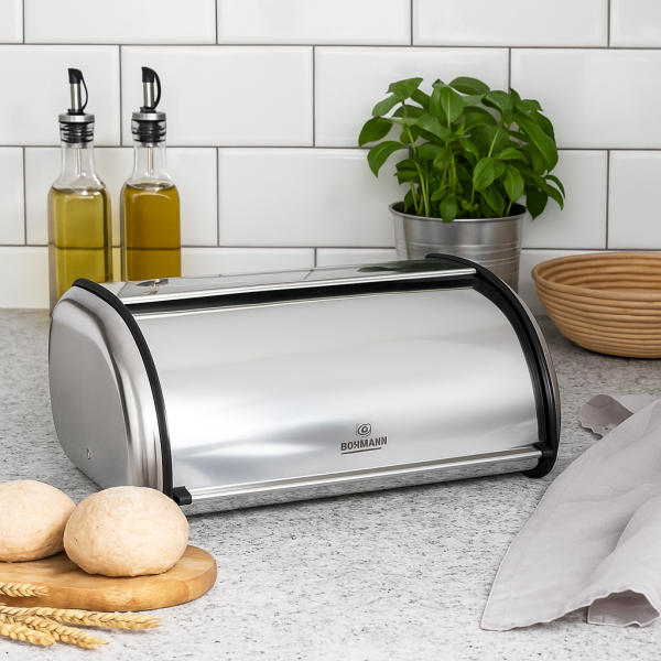 Кутия за хляб Bohmann BH7239 - S 36х24х15см / B 43.5x27.5x18.5см, неръждаема стомана 1