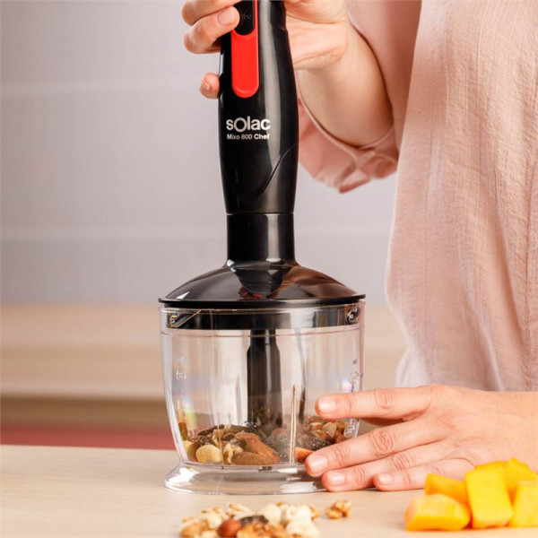 Пасатор Solac Mixo 800 Chef – 800W мощност, 2 остриета от неръждаема стомана, 3 в 1 комплект