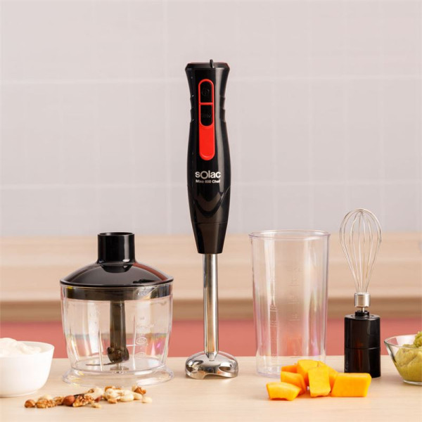 Пасатор Solac Mixo 800 Chef – 800W мощност, 2 остриета от неръждаема стомана, 3 в 1 комплект 1