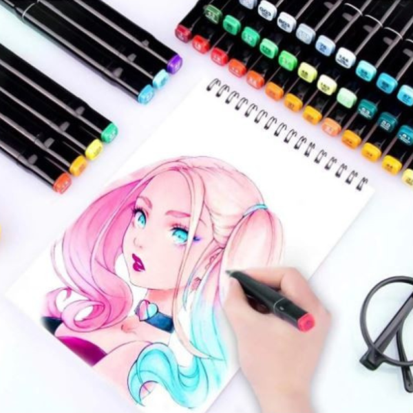 Комплект за рисуване от 150 части + Комплект за оцветяване и рисуване Aqua + Комплект от маркери с алкохолна основа 4