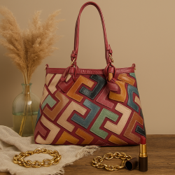 Дамска чанта с многоцветен дизайн – простор, организация и стил в едно