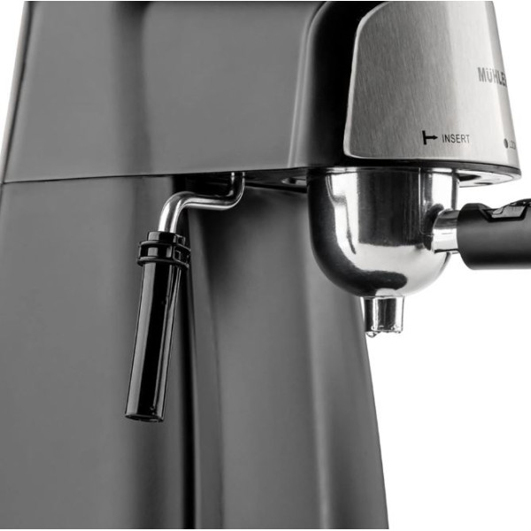 Комплект еспресо машина MUHLER MCM-33 + 2 стъклени чаши Luigi Ferrero Caffeina 80ml FR-8012 ПОДАРЪК 12